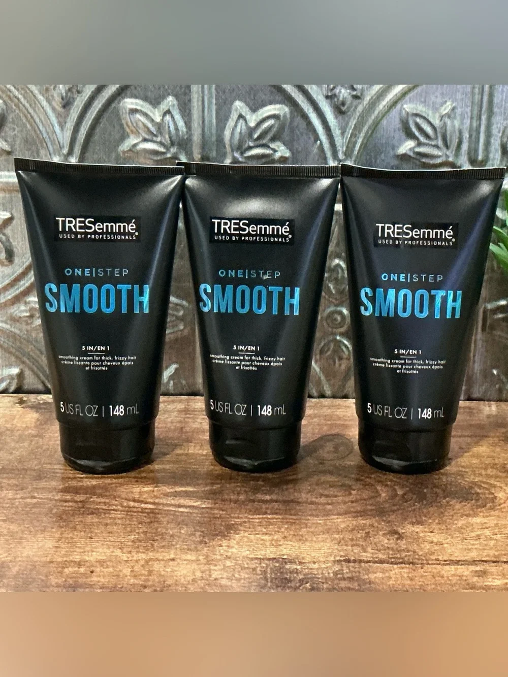 TRESemmé One Step Smooth 5-in-1 Smoothing Cream Lot of 3 New 5 oz Each